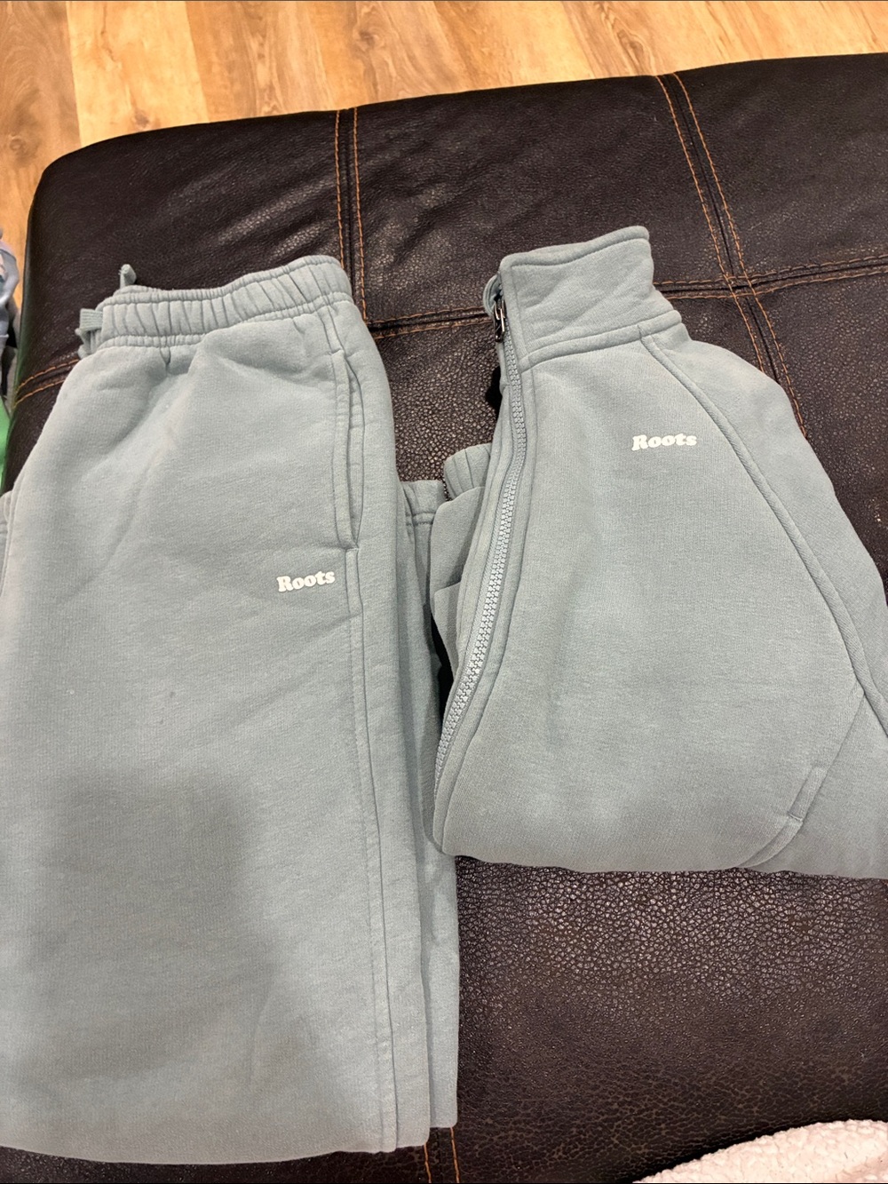 Roots Kids Sage Green Fleece Joggers & Jacket Set
